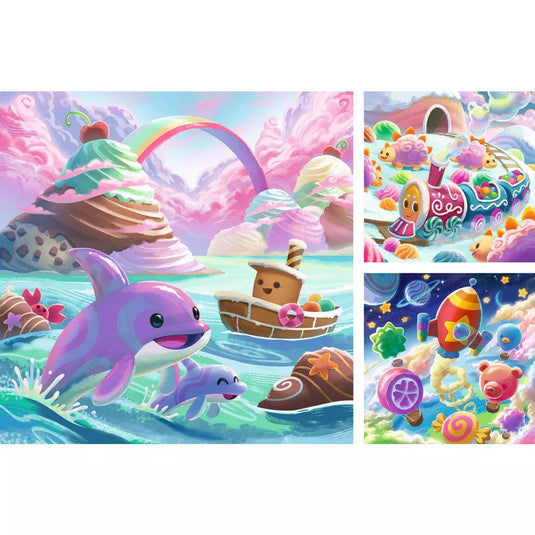 Candy Coastline 3x 49 Piece Jigsaw Puzzle by Ravensburger