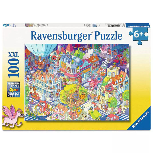 A Day in Chaosville 100 Piece Jigsaw Puzzle by Ravensburger