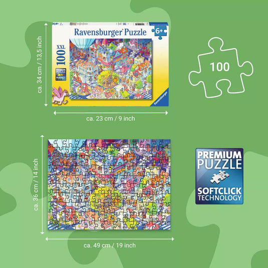 A Day in Chaosville 100 Piece Jigsaw Puzzle by Ravensburger