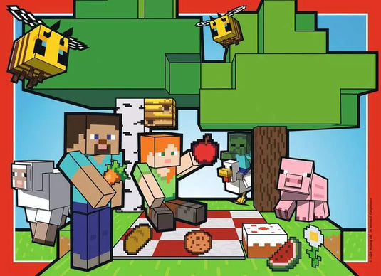 Minecraft 4x100 Piece Jigsaw Puzzle by Ravensburger | 12004290