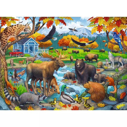 Wildlife Gathering 150 Piece Jigsaw Puzzle by Ravensburger