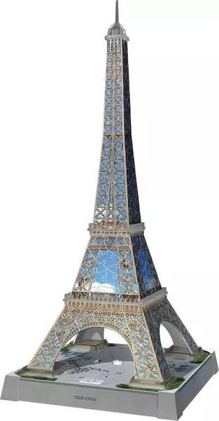 Iconics 3D Eiffel Tower Night Ed. 216 Piece 3D Jigsaw Puzzle by Ravensburger