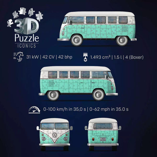 Iconics: Volkswagen T1 162 Piece 3D Puzzle by Ravensburger