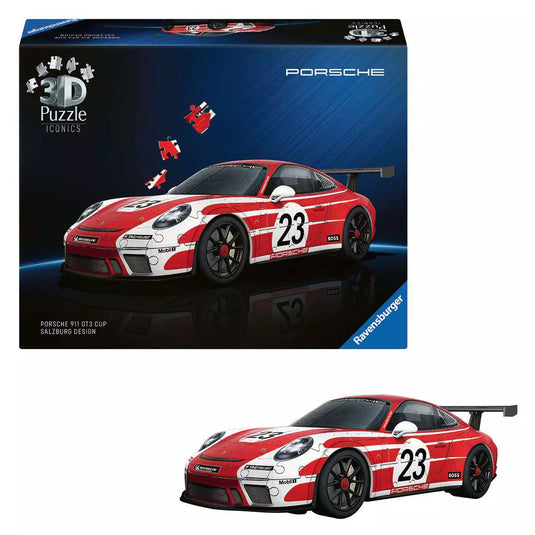 3D Iconics Porsche 911 GT3 Cup Salzb. 108 Piece Jigsaw Puzzle by Ravensburger