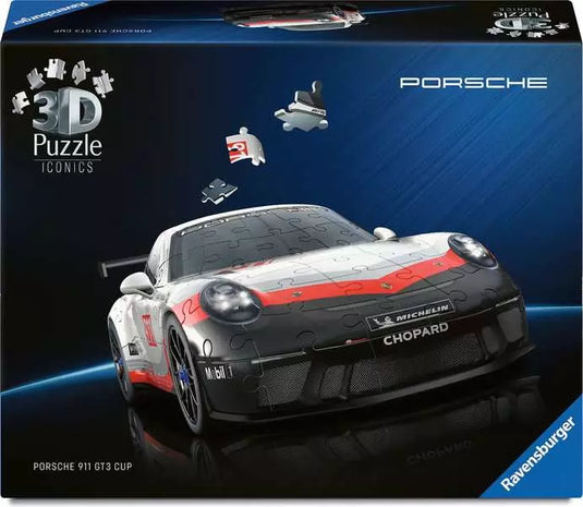 Iconics 3D Porsche 911 GT3 Cup 108 Piece 3D Jigsaw Puzzle by Ravensburger