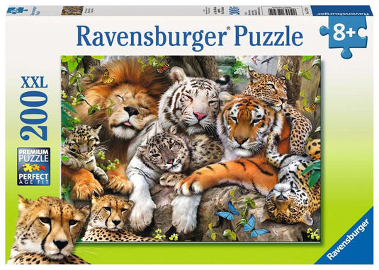 Big Cat Nap 200 Piece XXL Jigsaw Puzzle by Ravensburger - 2