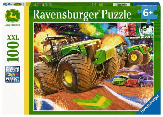 John Deere Big Wheels 100 Piece Jigsaw Puzzle by Ravensburger - 2