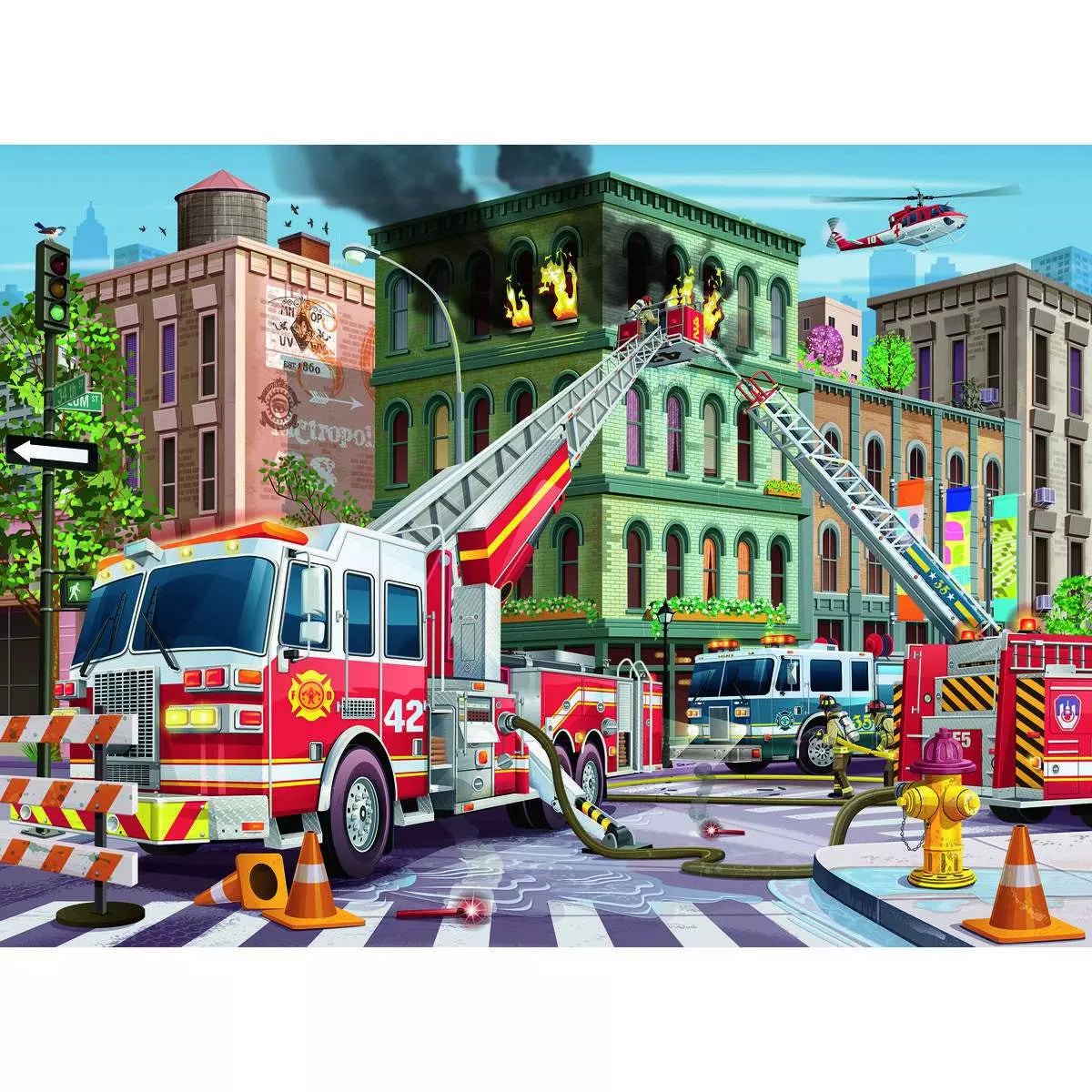 Fire Truck Rescue 100 Piece Jigsaw Puzzle by Ravensburger