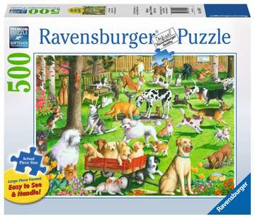 At the Dog Park Large Format 500 Piece Jigsaw Puzzle by Ravensburger