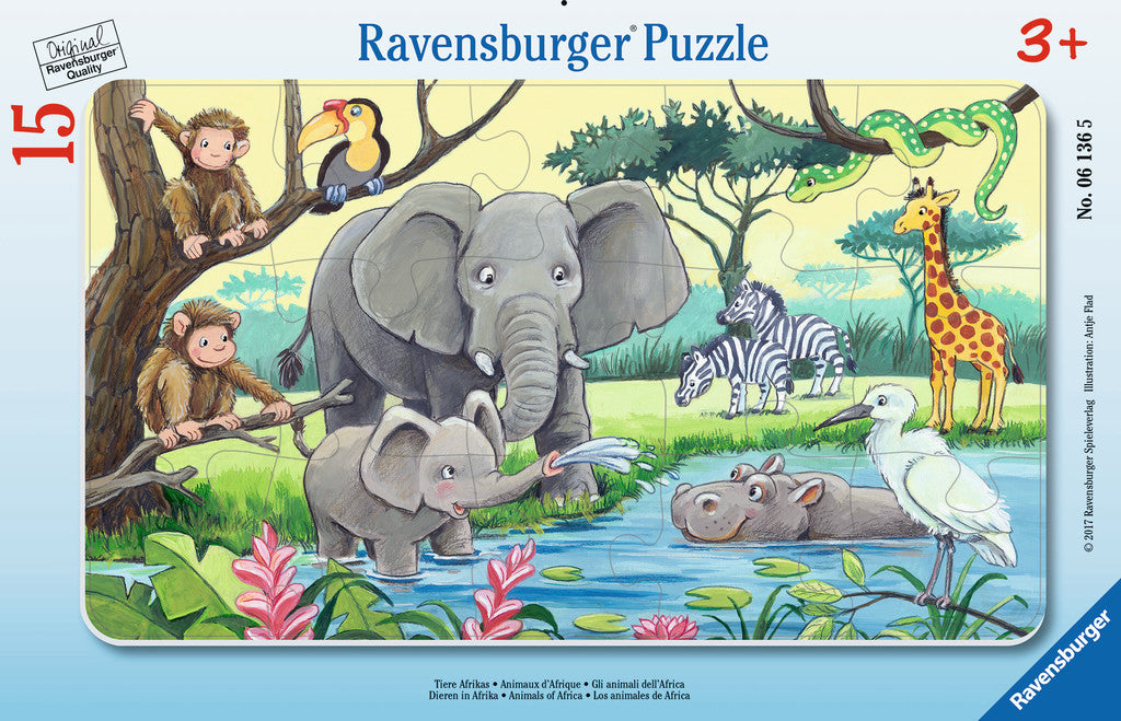 Animals of Africa 15 Piece Tray Puzzle by Ravensburger