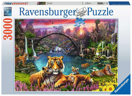 Tigers in Paradise 3000 Piece Jigsaw Puzzle by Ravensburger - 1
