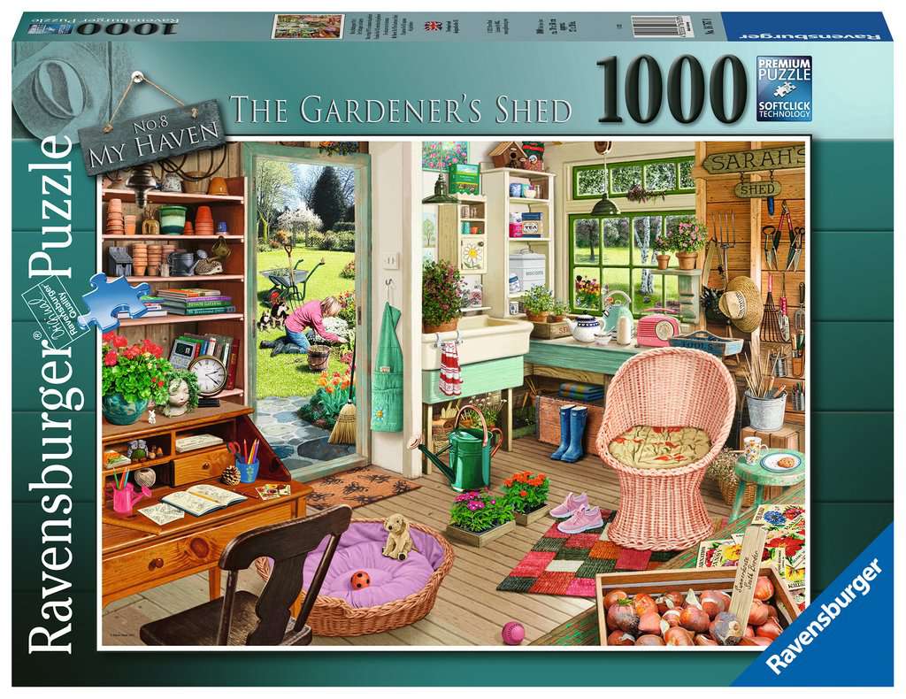 My Haven No 8: The Garden Shed 1000 Piece Jigsaw Puzzle by Ravensburger