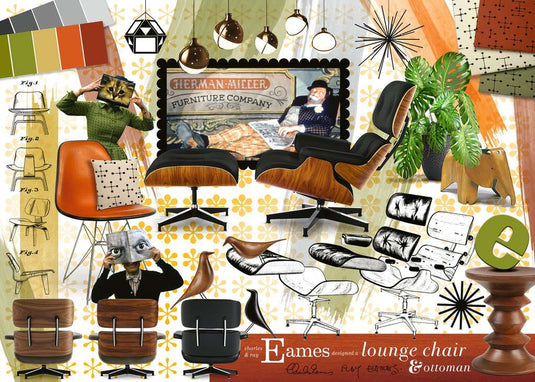Eames Classic Designs 1000 Piece Jigsaw Puzzle by Ravensburger - 2