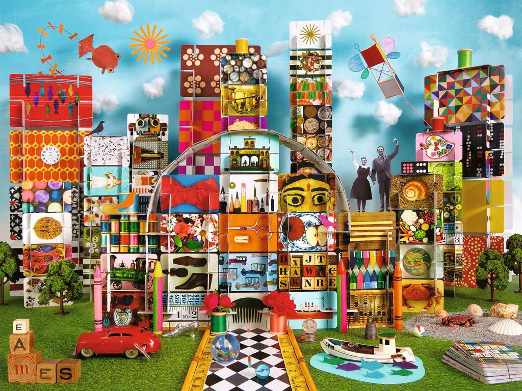 Eames House of Cards Fantasy1500 Piece Puzzle by Ravensburger