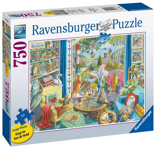 The Bird Watchers 750 Piece XL Jigsaw Puzzle by Ravensburger - 2