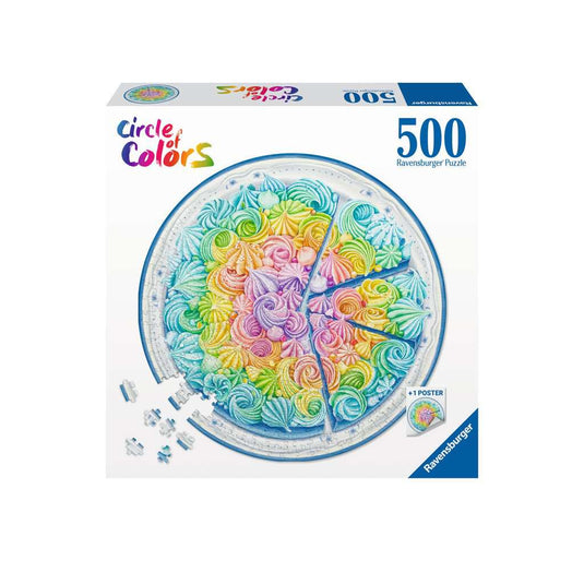 Rainbow Cake 500 Piece Round Jigsaw Puzzle - 1
