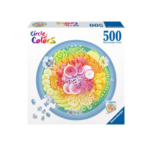 Poke Bowl 500 Piece Round Jigsaw Puzzle - 1