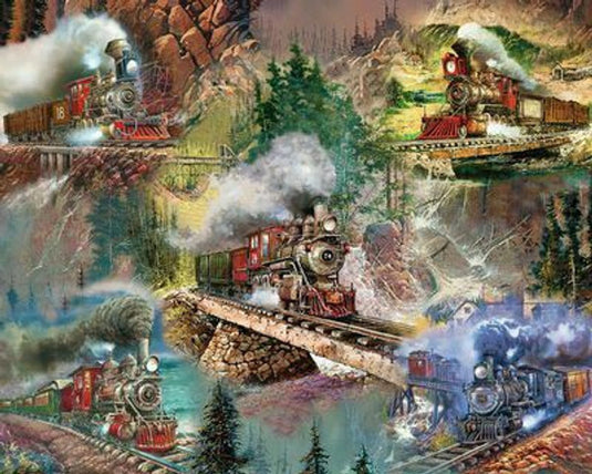 Thrilling Trains 1000 Piece Jigsaw Puzzle by Springbok