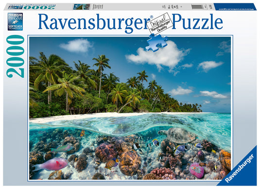 A Dive in the Maldives 2000 Piece Jigsaw Puzzle by Ravensburger - 3