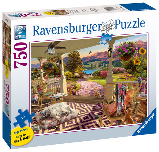 Cozy Front Porch Views 750 Piece Jigsaw Puzzle by Ravensburger - 2