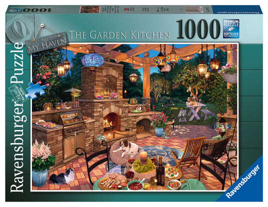 My Haven No 10: The Garden Kitchen 1000 Piece Jigsaw Puzzle by Ravensburger - 2