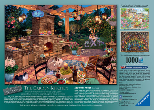 My Haven No 10: The Garden Kitchen 1000 Piece Jigsaw Puzzle by Ravensburger - 3