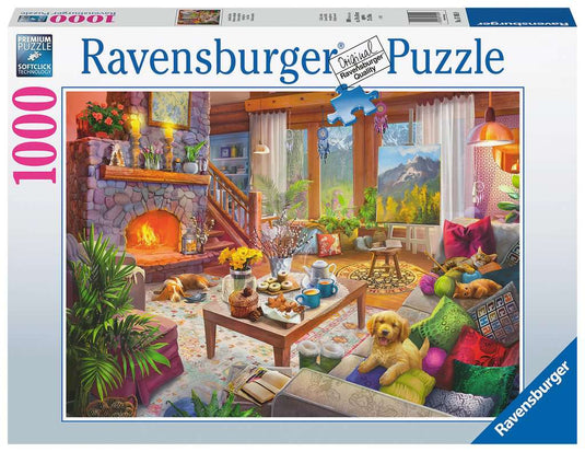 Cozy Cabin 1000 Piece Jigsaw Puzzle by Ravensburger - 2