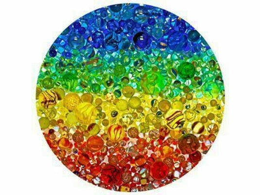 Illuminated Marbles Round Puzzle 500 Piece Jigsaw Puzzle by Springbok