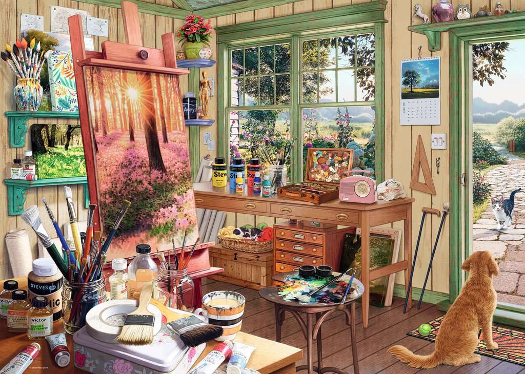The Artist's Shed 1000 Piece Jigsaw Puzzle by Ravensburger