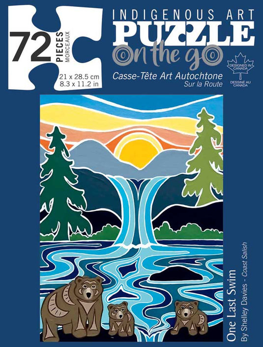 One Last Swim (Coast Salish Tribe) 72 Piece Jigsaw Puzzle by The Indigenous Collection - 1