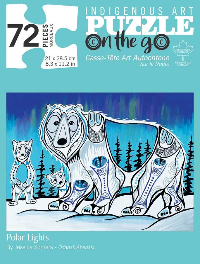 Polar Lights (Odanak Abenaki Tribe) 72 Piece Jigsaw Puzzle by The Indigenous Collection