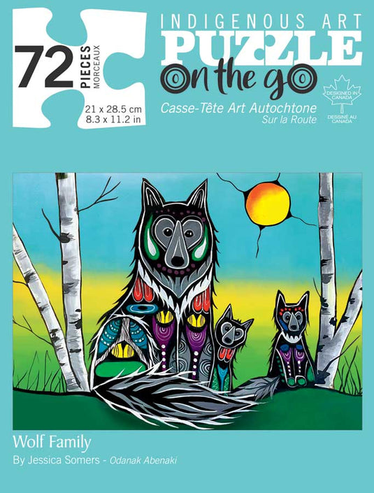 Wolf Family (Odanak Abenaki) 72 Piece Jigsaw Puzzle by The Indigenous Collection