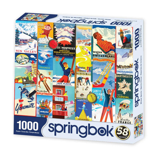 Nostalgic Winter Sports 1000 Piece Jigsaw Puzzle by Springbok