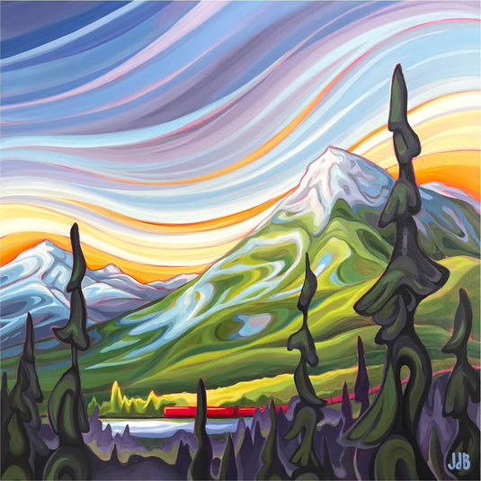 Comin' Round the Mountain by Julie deBoer 73 Piece Wooden Jigsaw Puzzle by Stumpcraft