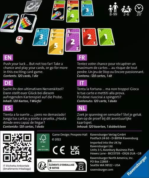 Push Your Luck Card Game by Ravensburger - 2