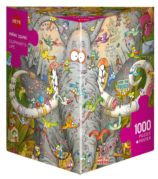 Elephant's Life 1000 Piece Jigsaw Puzzle by Heye