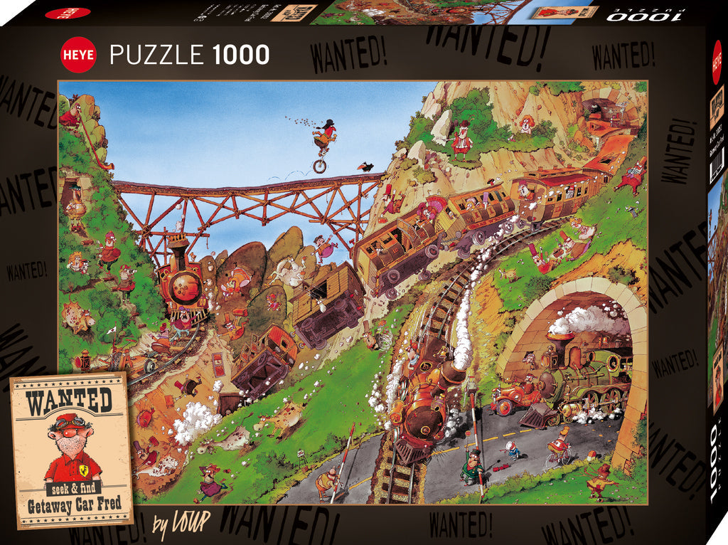 Getaway Car Fred, Wanted! 1000 Piece Jigsaw Puzzle by Heye