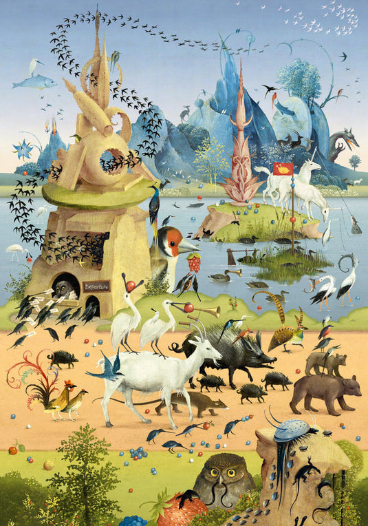 With H. Bosch, Take a Trip! 500 Piece Jigsaw Puzzle by Heye - 2
