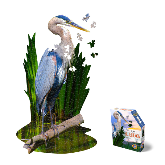 I Am Blue Heron 300 Piece Puzzle by Madd Capp Main Puzzle
