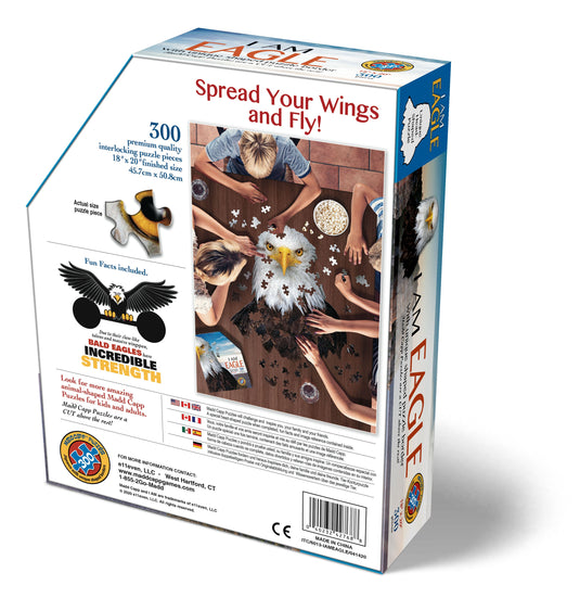 I Am Eagle 300 Piece Puzzle by Madd Capp Box Back