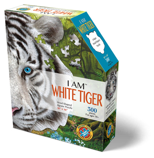 I Am White Tiger 300 Piece Puzzle by Madd Capp Box Front