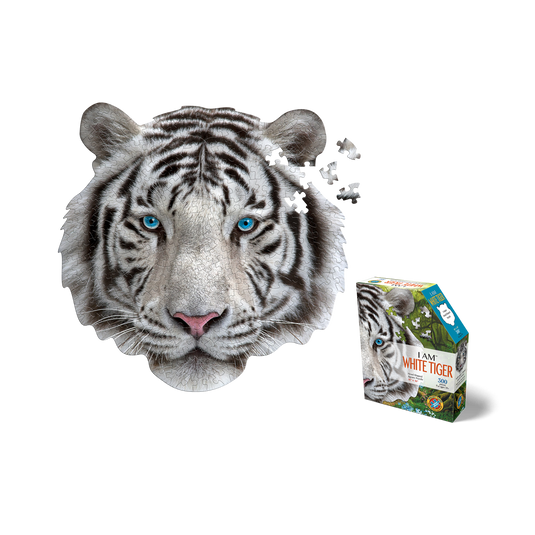 I Am White Tiger 300 Piece Puzzle by Madd Capp Main Puzzle