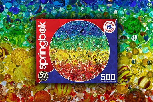 Illuminated Marbles Round Puzzle 500 Piece Jigsaw Puzzle by Springbok