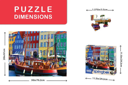 Copenhagen Waterfront 1000 Piece Jigsaw Puzzle by Springbok