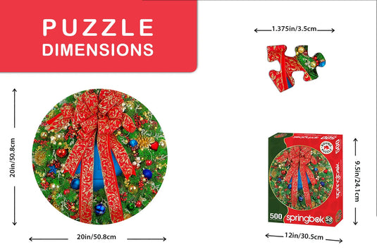 Holiday Wreath 500 Piece Jigsaw Puzzle by Springbok