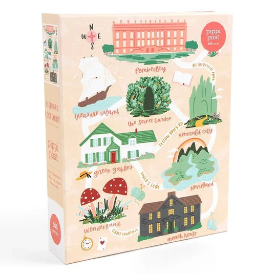 Literary Locations - 500 Piece Jigsaw Puzzle by Pippi Post