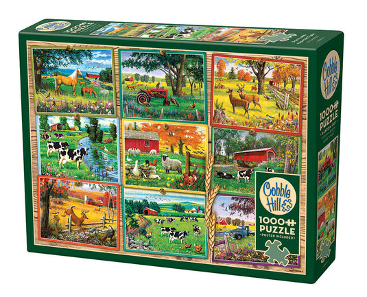 Postcards from the Farm 1000 Piece Jigsaw Puzzle by Cobble Hill - 1