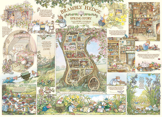 Brambly Hedge Spring Story 1000 Piece Jigsaw Puzzle by Cobble Hill - 2