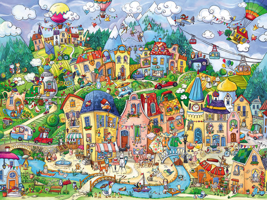 Happytown 1500 Piece Jigsaw Puzzle by Heye