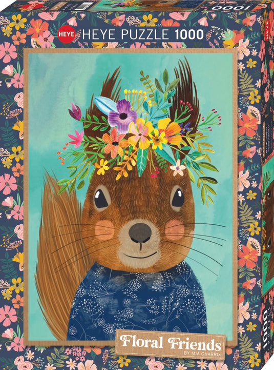 Floral Friends: Sweet Squirrel 1000 Piece Jigsaw Puzzle by Heye